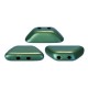 Cuentas de vidrio Tinos® par Puca® - Metallic mat green turquoise 23980/94104